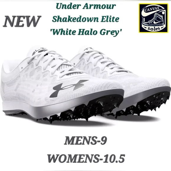 [M-9] Under Armour Shakedown Elite ☆White and Gray☆ Under Armour Shakedown Elite Track & Field Spikes 3027568  main image 3